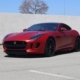 Jaguar F-Type Satin Vampire Red Color Change Vinyl Wrap from 3M, Gloss Black Powder Coated Rims, Window Tint, and Ceramic Coating