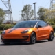 Tesla Model 3 with AV Custom Wraps: Tangerine Dream Edition